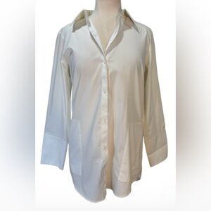 Size 1 Chico’s Classic White Button-Up Shirt